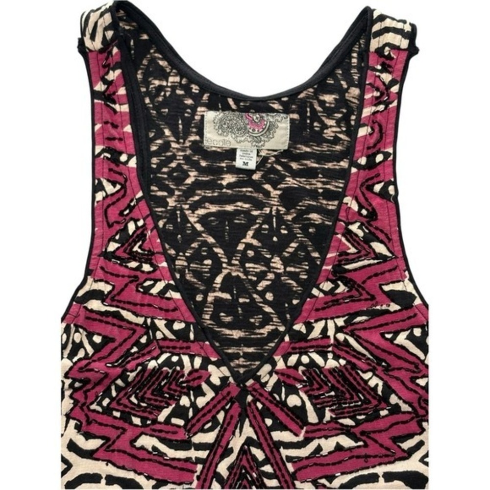 Indie Sleaze Boho Ecote Urban Outfitters Beaded Geo Tribal Festival Tank Top M